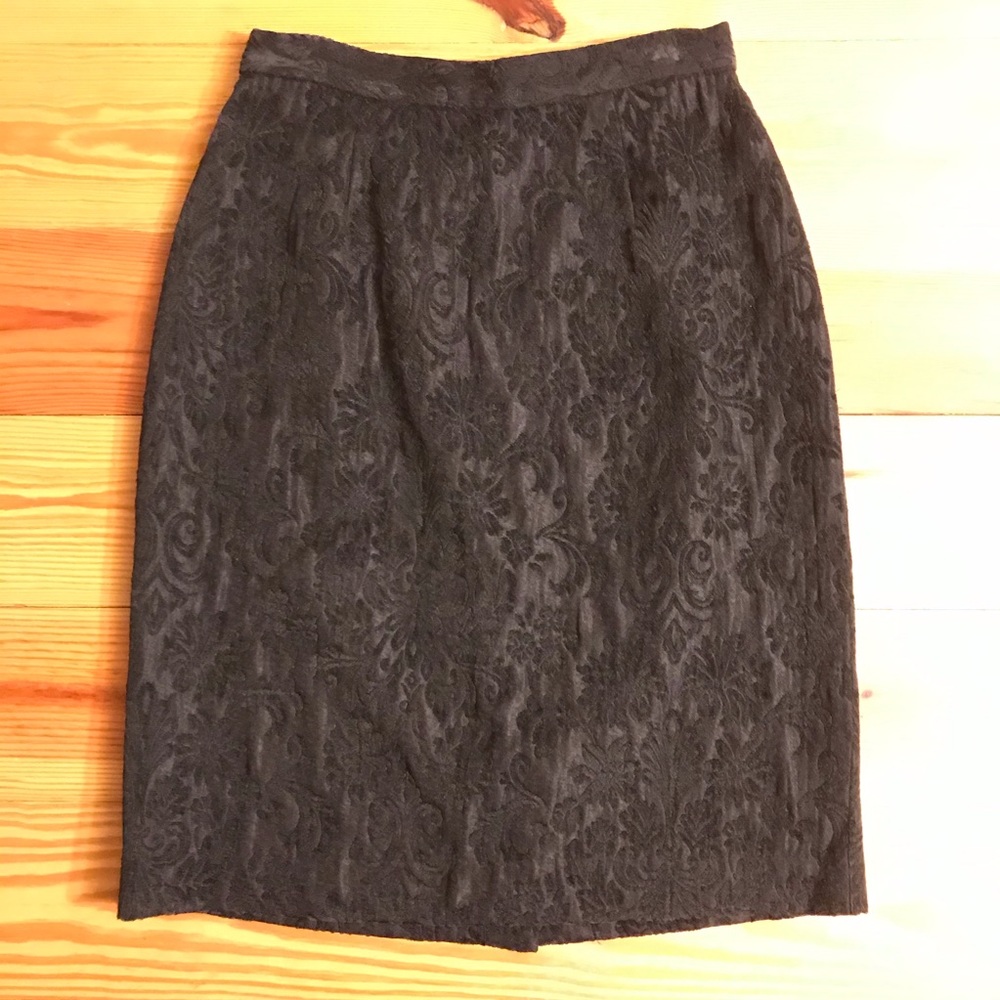 🌸5/$30🌸 The Territory Ahead Black Floral Pencil Skirt, 4